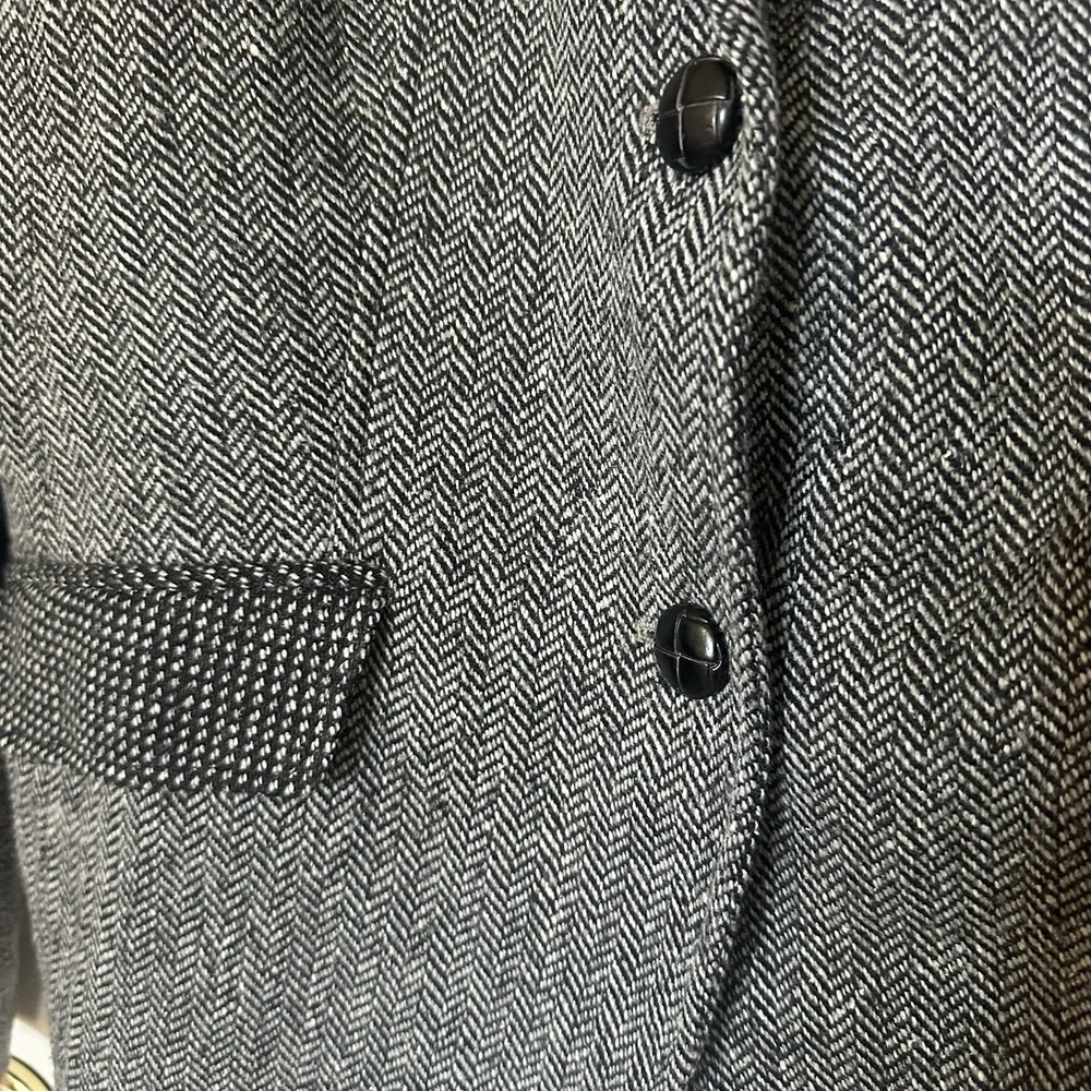 Talbots Blazer Jacket Women's‎ Size 8 Wool Blend Button Elbow Patch Equestrian